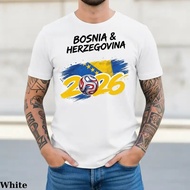 [tersedia] Baju Bola Sepak Bosnia 2026 Bosnia & Hercegovina T-shirt Hadiah untuk Peminat Zmajevi Baj