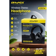 Awei A997BL Wireless Gaming Headphones Bluetooth 5.4 Deep Bass HD Mic Long Battery Life 🎮🎧🔥