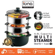 IONA 6L Multi Function Steamer Cooker | Multi Purpose Food Steamer Cooker With Stainless Steel Pot | 蒸锅 - GLMC1830