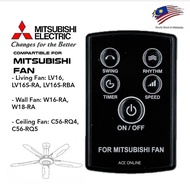 Mitsubishi Electric Remote Control Compatible for Living Fan LV16 LV16S-RBA Wall Fan W16-RA W18-RA C