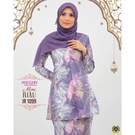 Lilac Purple Baju Kurung Mini Riau Anggun Cotton