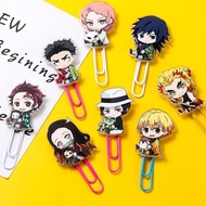 Demon Slayer Kimetsu No Yaiba Paper Clip Metal Bookmark Home Decoration Gift Stationery School Office Supply Hashibira Inosuke Tsuyuri Kanawo Tomioka Giyuu