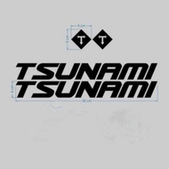 Tsunami Fixie Bike Sticker Plus 2 Logos