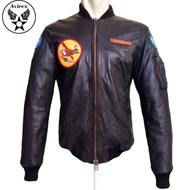 Avirex MA1 Leather Bomber Jacket X Jaket Kulit Schott Buzz Ricksons 
