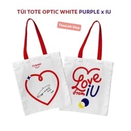 Colgate Canvas Tote Bag white mixed with red - Signed by star K-Pob IU