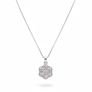18K white gold plated necklace