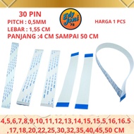 FLEXIBLE LCD CABLE 30 PIN SMOOTH 0.5MM WIDTH 1.55CM LENGTH 4CM TO 50CM