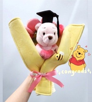 🎓現貨🍯 winnie the pooh 畢業公仔 畢業花束   Lotso 花束 Winnie the pooh 花束 維尼熊 公仔花束  小熊維尼  公仔 100%正品  公仔花束   生日禮物 