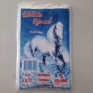 [Whitehorse] Plastic Bag Ice Bag White Horse Size 4x12 inches, Thickness .00085 | Approx 100pcs by T