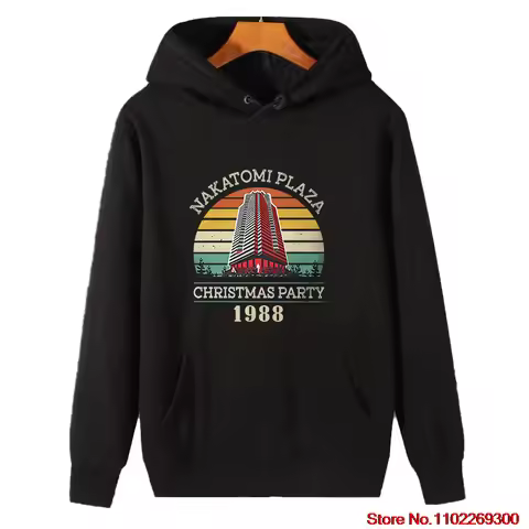 Die Hard Movie Christmas Party 1988 Bruce Willis Retro Nakatomi Plaza velvet hoodie fleece hoodie co