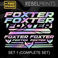 ♞,♘,♙FOXTER Holographic / Oil Slick Bike Vinyl Sticker Decal for Mountain Bike and Road Bike and Fi