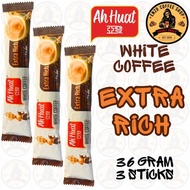 AH HUAT EXTRA RICH LEBIH KAW WHITE COFFEE INSTANT DRINK / TRIPLE & SINGLE SACHET X 36 GRAM