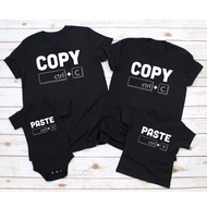 2024 Funny Copy Paste Ctrl C Ctrl V Family Matching Tshirts Dad T-shirt Summer Family Look Daddy And