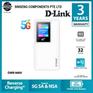 D-Link Wifi 6 DWR-900V 5G Router MiFi Mobile 5G Sim Card Router with Rechargeable 10000 mAh Li-ion b