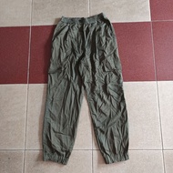 HIJAU GU green cargo jogger pants Olive S
