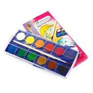 สีน้ำก้อน สีน้ำหลุม ตลับ 12 สี Master Art