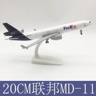 Toys Model 20cm FedEx MD-11 Airplane Diecast Metal MD11 Plane With Wheels Landing Gears Scale Aircra