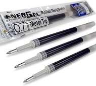 4 x PENTEL Energel 0.7mm Refill Metal Tip LR7 - Fits Energel Xm, BL77/BL57/BL37 - Navy