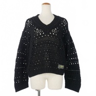 Ganni Sweater Knit v-neck black Direct from Japan Secondhand