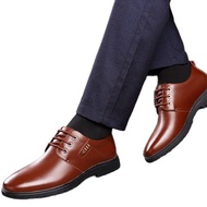Loffi ฤดูใบไม้ผลิ 2024 ใหม่✿✿✿ ️รองเท้าหนัง สำหรับสุภาพบุรุษ รองเท้าหนังแท้รองเท้าลำลองผู้ชายกลางแจ้ง รองเท้าหนังเคลือบ รองเท้าแก้วมันวาว รองเท้าทำงานผู้ใหญ่ แบบผูกเชือก