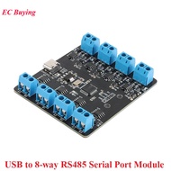 USB To 8-Way RS485 Board Module Serial Port Type-C 8-Way 485 Multi-Channel UART HUB RS485 YR-6028