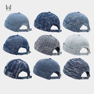 Insect-Proof Sunscreen Guapi Hat Alley Style Fashion Simple Retro Washed Denim Landlord Hat Niche De
