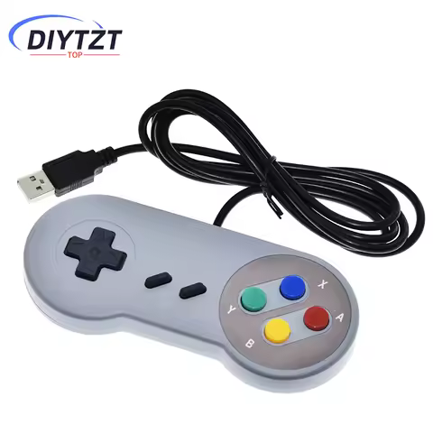 1/2PCS USB Gamepad Retro Gaming Joystick Wired Controller for Linux SNES Game PC NESPi RetroPie Wind