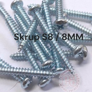 skrup saja untuk fisher fiser s8 harga per pak isi 100 screw s8 8 mm murah berkwalitas