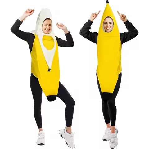 Zadin Banana Costume Adult Suit, Crazy Funny Banana 2026 Halloween Costume for Men Women Teen, Silly