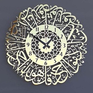 นาฬิกาแขวนผนังอะคริลิคทรงกลมมุสลิมอิสลาม3D นาฬิกาแขวนผนังแฟชั่นที่เป็นเอกลักษณ์บ้านห้องนั่งเล่นห้องนอน