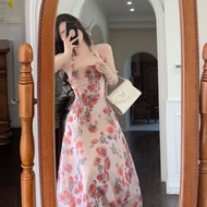 Premium korean floral butterfly coquette dress, party dress, organza puffy party dress aesthetic kor