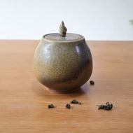 沼泥火炬 柴燒陶茶倉 茶葉罐