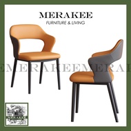 MERAKEE Dining Chair PU Leather Metal Leg Dining Room Furniture JM12