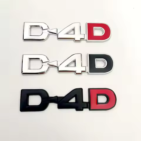 3D Metal Logo D4D Emblem Letters Car Trunk Badge For Toyota Yaris Corolla Avensis Land Cruiser Hilux