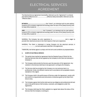 ELECTRICAL SERVICES AGREEMENT