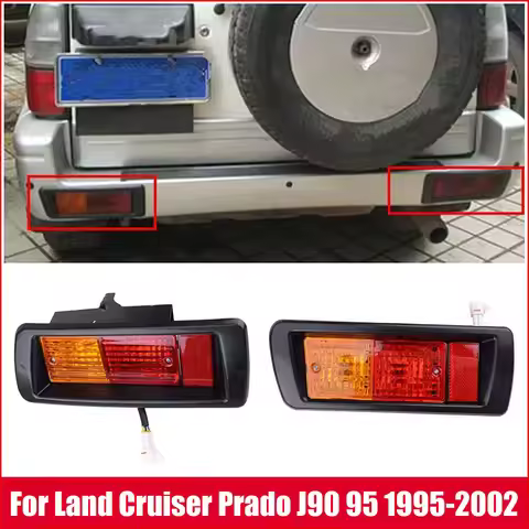 2x Rear Bumper Light Reflector Lamps For Land Cruiser Prado J90 95 1995-2002 L+R