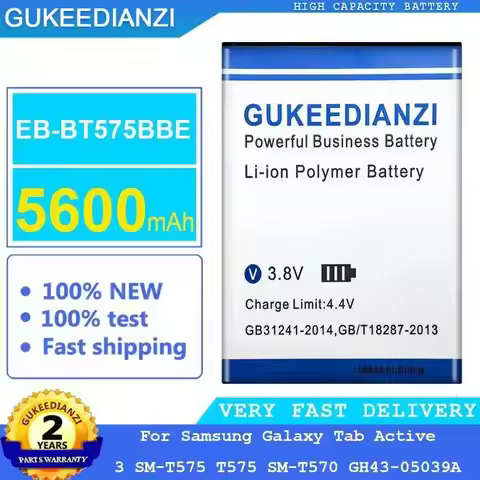 Tablet Battery EB-BT575BBE 5600Mah For Samsung Galaxy Tab Active 3 SM-T575 T575 SM-T570 GH43-05039A