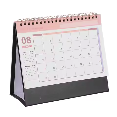 18 Months 2027 Desk Calendar Academic Year July 2026 to December 2027 Desktop Planner for Office Hom