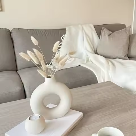 Nordic Circle Vase Epoxy Mold for Resin Casting - Round Flowerpot Silicone Mould for Handmade Gypsum