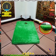 Plain Rasfur Fur Prayer Rug 115x65x3.5cm / premium prayer mat / Kaaba motif / non-slip