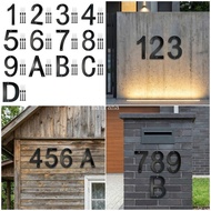 【MT】 Door Label Number Plate Sign with Screw Modern Numbers Address Sign Acrylic Floating House Numb
