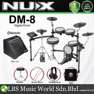 NUX DM-8 5 Piece Professional Digital Electronic Drum Set with Remo Mesh Head (DM8 DM 8)