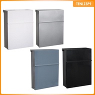 [tenlzsp9] Wall Mount Mailbox Galvanized Iron Postbox Vintage Style Lockable Letter Box