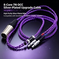8 Core 2.5/3.5/4.4/6.35mm Male Plug Jack to Headphone Earphone Cable For Sennheiser hd 800 s hd800 h