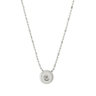 FAR EAST 9K/375 White Gold Round Diamond Pendant