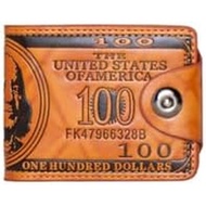 1pcs Men's Dollar Wallet One Hundred Dollar Short Wallet 100 Bill Wallet Cool Men Wallet Money Walle