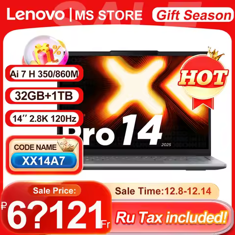 Lenovo 2025 Xiaoxin Pro 14 Ai 7 H 350/Radeon 860M 14inch 2.8K OLED 120Hz Screen 32GB+1TB