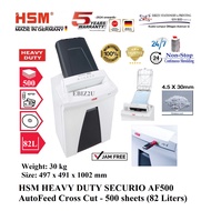 HSM HEAVY DUTY SECURIO AF500 AutoFeed 500 sheets (82 Liters) -AF500C, AF500 C)