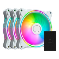 COOLER MASTER Cooler Master MasterFan MF120 Halo White Edition PC Case Fan 120mm RGB 3-Pack MFL-B2DW