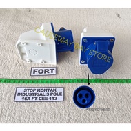 INDUSTRIAL GROUNDStop Kontak 3 POLE 16A FT-CEE-113 FORT
